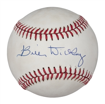 Bill Dickey Single Signed OAL Brown Baseball (PSA/DNA)